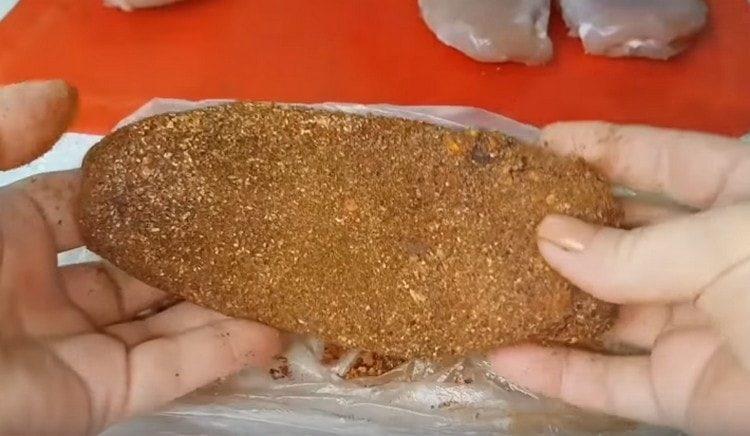 Filet ossi en una barreja d’espècies.