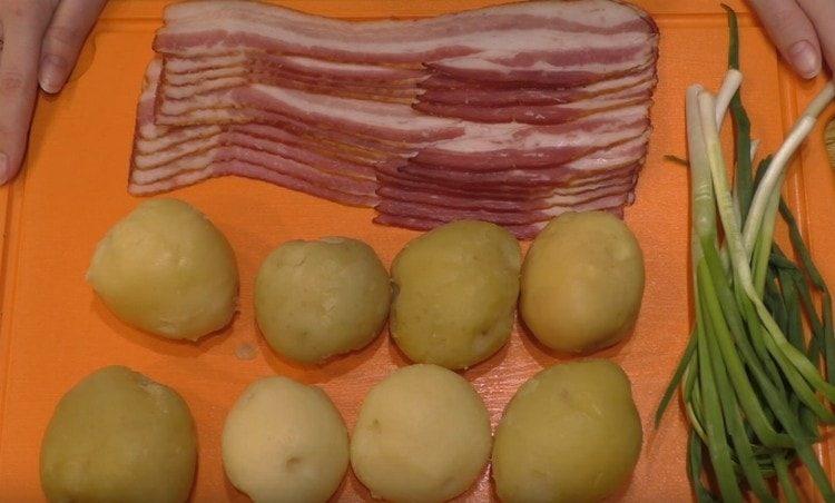 Pelar papas hervidas