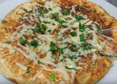 Œufs brouillés savoureux et satisfaisants  dans du pain pita au fromage