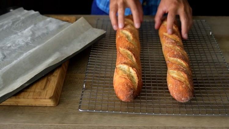 receita de baguete no forno