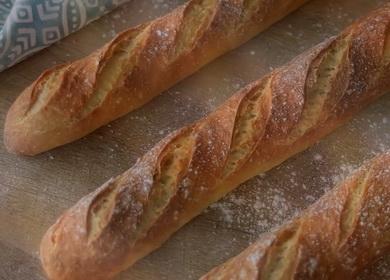  Baguete francesa incrivelmente deliciosa - uma receita para cozinhar no forno
