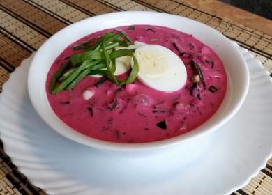 Muy sabroso lituano b borsch frío