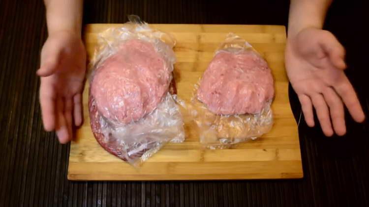 изпратете месо във фризера