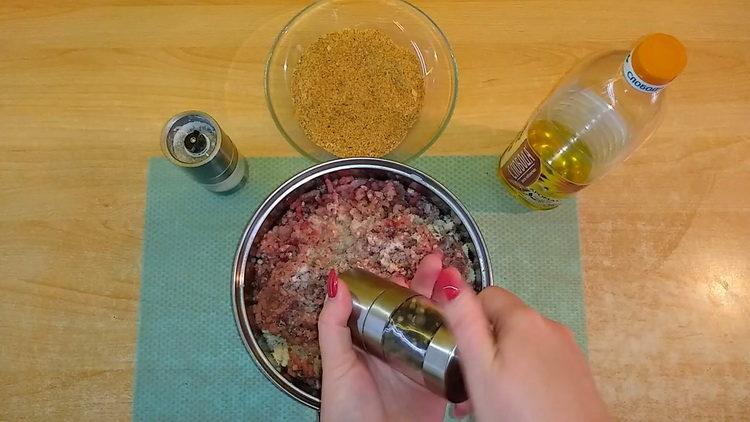 carne tocată cu sare