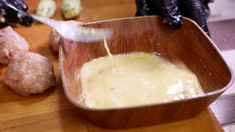 bland protein med æggeblomme