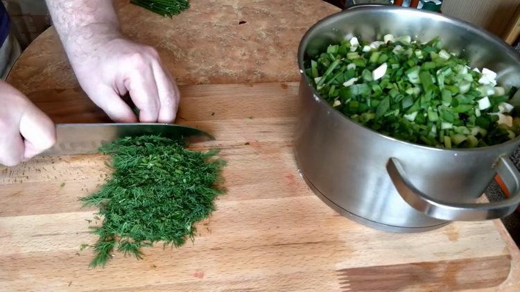 cortar eneldo