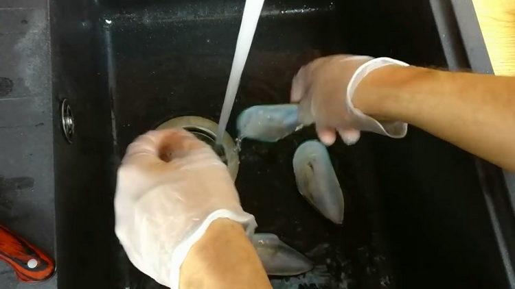 préparer les moules