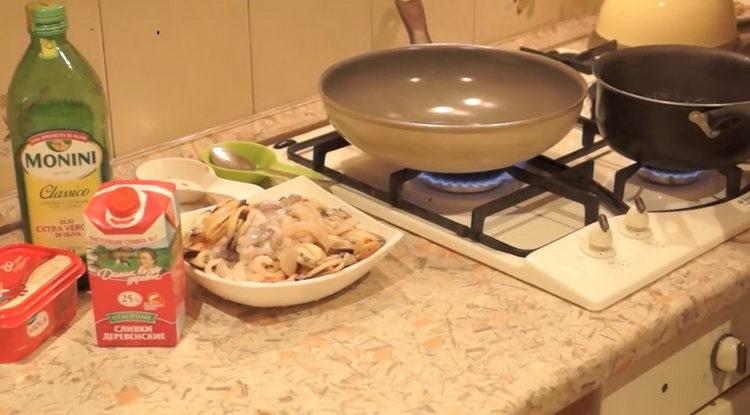 предварително загрейте тигана