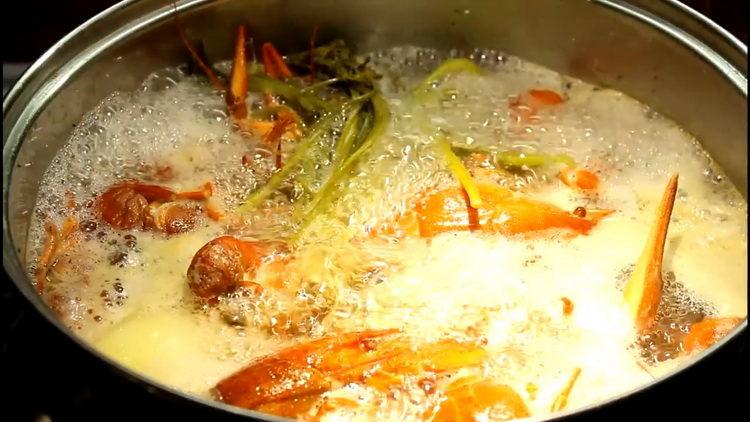 écrevisses avec de la bière prête