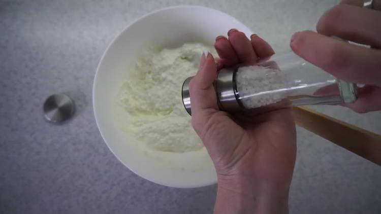 sal e pimenta queijo cottage