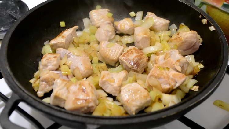 запържете месо